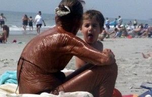 Picture of Wrinkled Skin_woman on beach